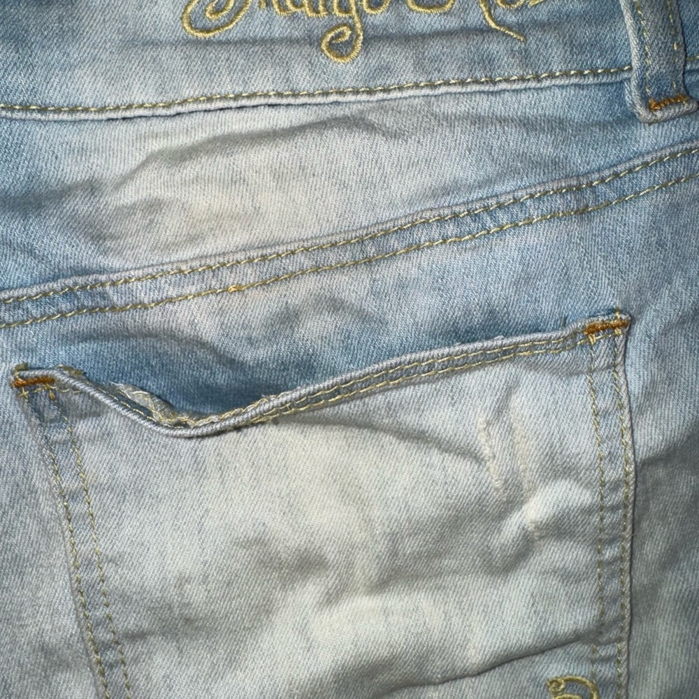 Indigo Rein Blue Distressed Jean Shorts - Picture 5 of 5